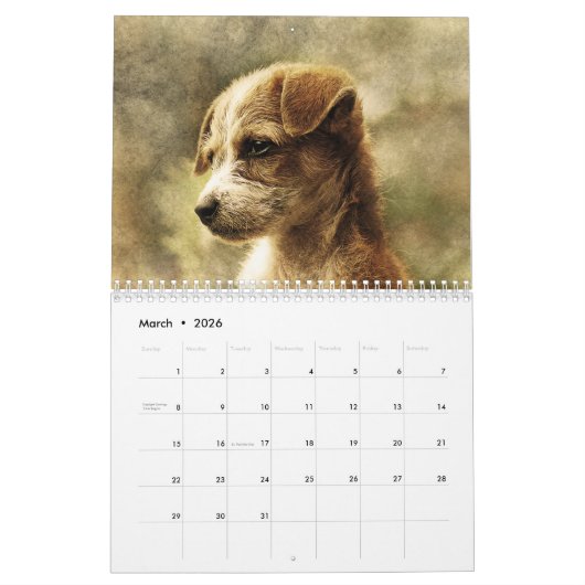 niedliche Hunde - Kalender 2023 (Mär 2026)