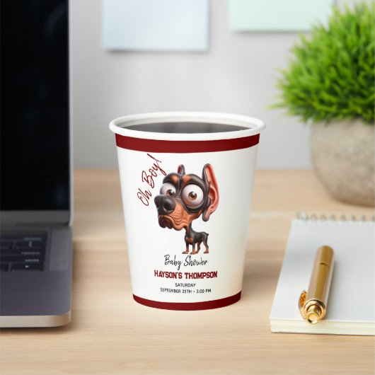 Niedliche Hunde-Karikaturen Kinderdusche für Junge Pappbecher (InSitu)