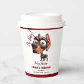 Niedliche Hunde-Karikaturen Kinderdusche für Junge Pappbecher (Vorderseite)