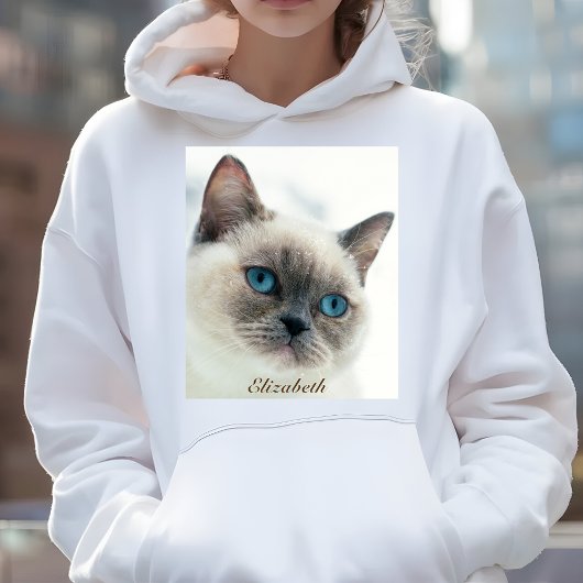 Niedliche Hunde Katze & Haustiere Foto Personalisi Hoodie