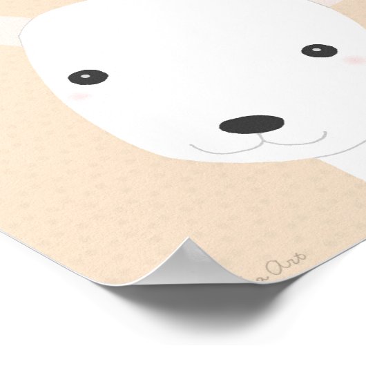 Niedliche Hunde Kinderzimmer Art Print Junge Kinde Poster (Ecke)