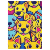 Niedliche Hunde Klemmbrett (Rückseite)