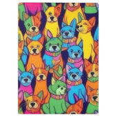 Niedliche Hunde Klemmbrett (Rückseite)