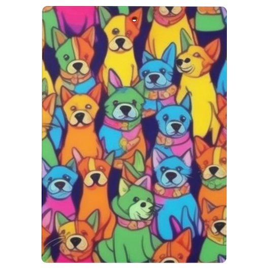 Niedliche Hunde Klemmbrett (Rückseite)