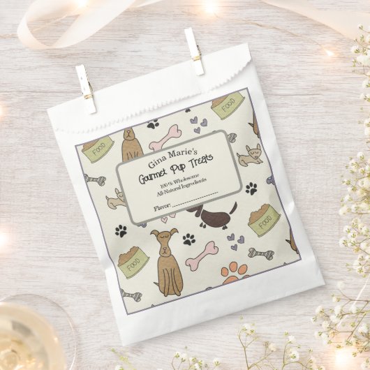 Niedliche Hunde Leckereien Geschenktütchen (Ausgeschnitten)
