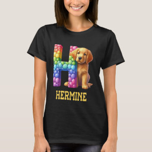 Niedliche Hunde Letter Hermine Rainbow Dog T-Shirt
