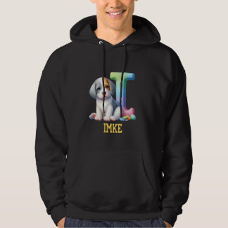 Niedliche Hunde Letter Imke Name Rainbow Dog Hoodie
