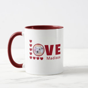 Niedliche Hunde Liebe Herz Valentinstag Rot Tasse