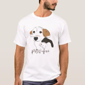 Niedliche Hunde-Linie Art - PAW-5 T-Shirt (Vorderseite)
