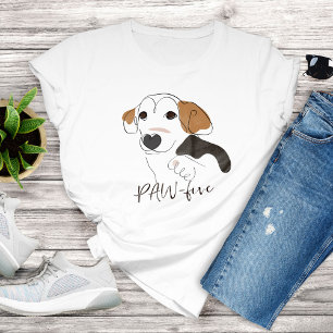Niedliche Hunde-Linie Art - PAW-5 T-Shirt