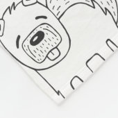 Niedliche Hunde Linie Gezeichnet Muster Fleecedecke (Ecke)