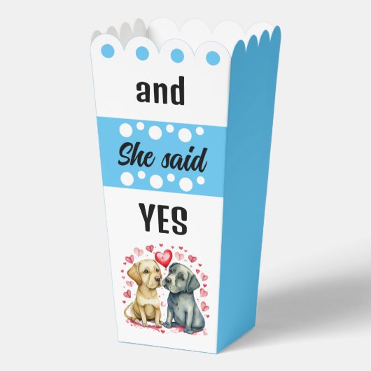 Niedliche Hunde machte er die Frage nach blauem Po Geschenkschachtel (Rückseite)