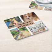 Niedliche Hunde Mama Benutzerdefiniertes Foto Rechteckiger Pappuntersetzer (angewinkelt)