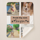 Niedliche Hunde Mama Benutzerdefiniertes Foto Sherpadecke (Vorderseite)