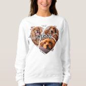 Niedliche Hunde-Mama nach Herzform Sweatshirt (Vorderseite)