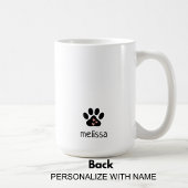 Niedliche Hunde-Mama-Tasse pawprint mit Namen Kaff Kaffeetasse