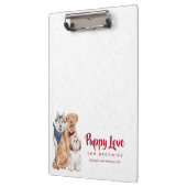 Niedliche Hunde mit Bandanas & Bowties Zwischenabl Klemmbrett (Links)