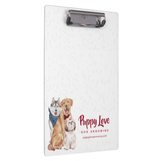 Niedliche Hunde mit Bandanas & Bowties Zwischenabl Klemmbrett (Rechts)