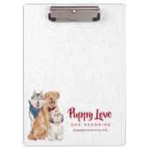 Niedliche Hunde mit Bandanas & Bowties Zwischenabl Klemmbrett (Vorderseite)