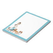 Niedliche Hunde mit Cartoon Notizblock (Rotiert)