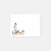Niedliche Hunde mit Cartoon Post-it Klebezettel (Vorderseite)