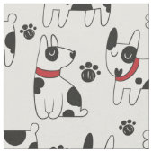 Niedliche Hunde mit Knochen Stoff (Nahaufnahme)