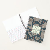 Niedliche Hunde mit Pflanze Personalisiert Name Gr Notizblock (Innenseite)