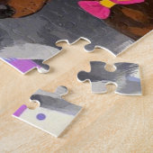 Niedliche Hunde mit Regenbogen Puzzle (Seite)