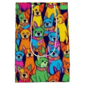 Niedliche Hunde Mittlere Geschenktüte (Rückseite)