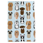 Niedliche Hunde, Mops, Boston, Labrador, Chow, Hus Mittlere Geschenktüte (Rückseite)