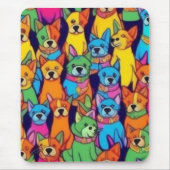 Niedliche Hunde Mousepad (Vorne)
