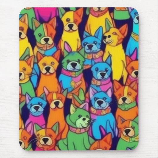 Niedliche Hunde Mousepad (Vorne)