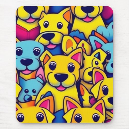 Niedliche Hunde Mousepad (Vorne)