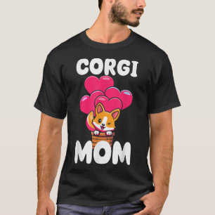 Niedliche Hunde Mum Dog Friend Blume Corgi Mama T-Shirt