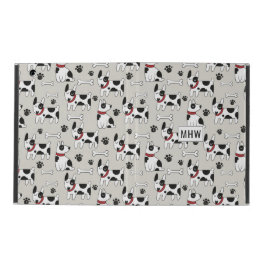 Niedliche Hunde Muster benutzerdefinierte Monogram iPad Schutzhülle