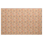 Niedliche Hunde Muster Design Orange Stoff (Yard (91,4 cm))
