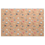 Niedliche Hunde Muster Design Orange Stoff (Fat Quarter (45,7 x 55,9 cm))