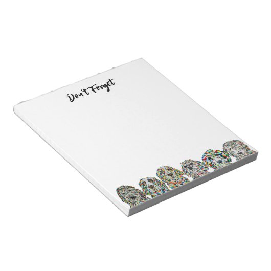 Niedliche Hunde Notepad Notizblock (angewinkelt)