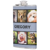 Niedliche Hunde ODER IHRE FOTO-Gewohnheitsflasche Flachmann (Links)