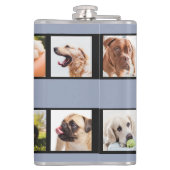 Niedliche Hunde ODER IHRE FOTO-Gewohnheitsflasche Flachmann (Rückseite)