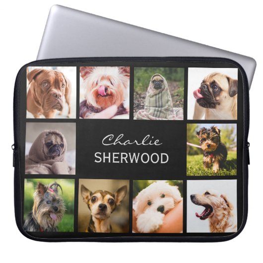 Niedliche Hunde ODER IHRE FOTO-Namelaptophülse Laptopschutzhülle (Vorderseite)