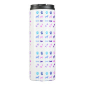 Niedliche Hunde, Paw Prints & Dog Bones Thermal Tu Thermosbecher (Rückseite)