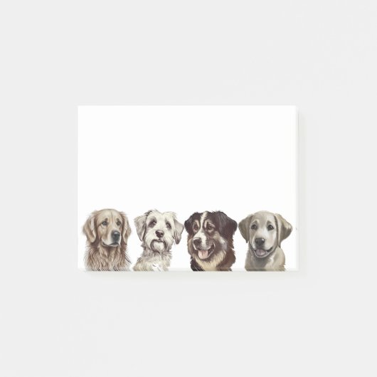 Niedliche Hunde Post-it Klebezettel (Vorderseite)