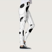 Niedliche Hunde: schwarzer, weißer Cartoon. Leggings (Rechts)