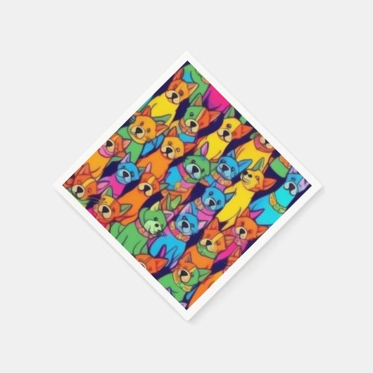 Niedliche Hunde Serviette (Ecke)