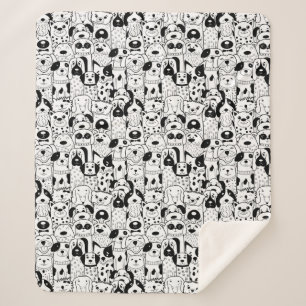 Niedliche Hunde Sherpa Blanket Sherpadecke