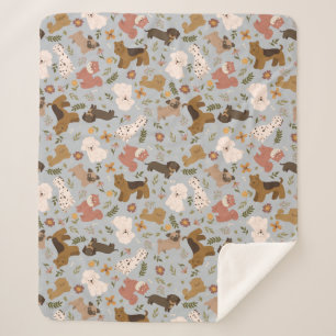 Niedliche Hunde Sherpa Blanket Sherpadecke