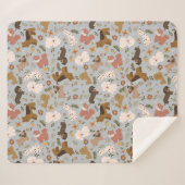 Niedliche Hunde Sherpa Blanket Sherpadecke (Vorderseite (Horizontal))