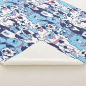 Niedliche Hunde Sherpa Blanket Sherpadecke (3/4)