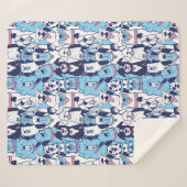Niedliche Hunde Sherpa Blanket Sherpadecke (Vorderseite (Horizontal))